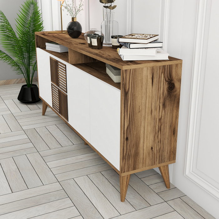 Hanah Home Milan 160 Nogal y Blanco Hanah Home Milan 160 Nogal y Blanco